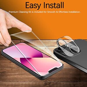 Ferilinso Designed for iPhone 13 Mini Screen Protector, 3 Pack HD Tempered Glass with 2 Pack Camera Lens Protector, Case Friendly, 9H Hardness, Bubble Free, 5G 5.4 Inch, Easy Installation