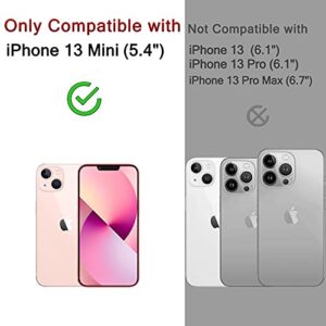 Ferilinso Designed for iPhone 13 Mini Screen Protector, 3 Pack HD Tempered Glass with 2 Pack Camera Lens Protector, Case Friendly, 9H Hardness, Bubble Free, 5G 5.4 Inch, Easy Installation