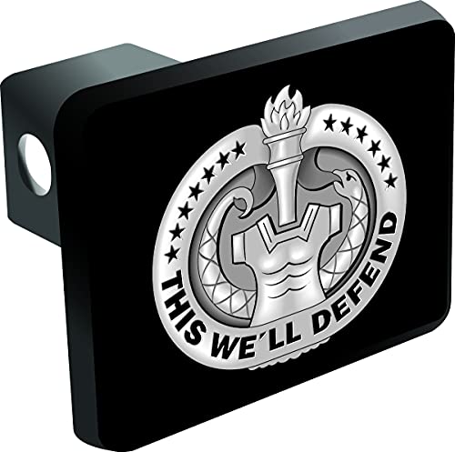 U.S. Army Drill Sergeant Badge Gray Trailer Hitch Cover