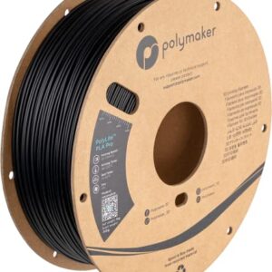 Polymaker PLA PRO Filament 1.75mm Black, Powerful PLA Filament 1.75mm 3D Printer Filament 1kg - PolyLite 1.75 PLA Filament PRO Tough & High Rigidity 3D Printing PLA Filament Black