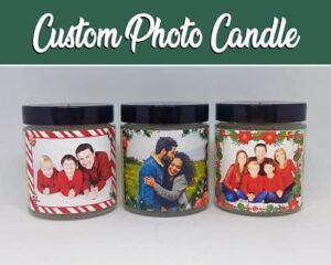 3.5oz. personalized christmas photo candle