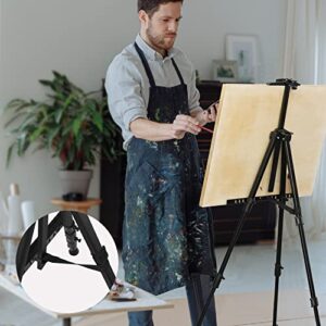 Artify 66 Inches Double Tier Easel Stand, Adjustable Height from 22-66”, Tripod for Painting and Display with a Carrying Bag, Pack, Black