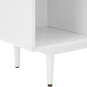 Crosley Furniture Liam Mid-Century 6-Cube Bookcase, White