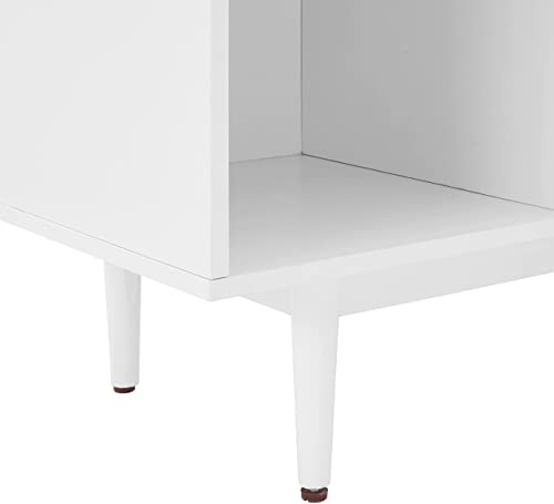 Crosley Furniture Liam Mid-Century 6-Cube Bookcase, White