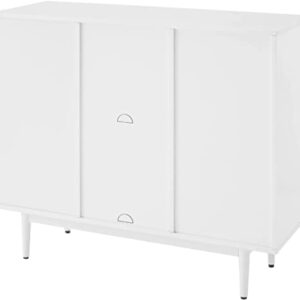 Crosley Furniture Liam Mid-Century 6-Cube Bookcase, White