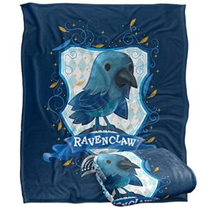harry potter watercolor ravenclaw crest officially licensed silky touch super soft throw blanket 50" x 60"