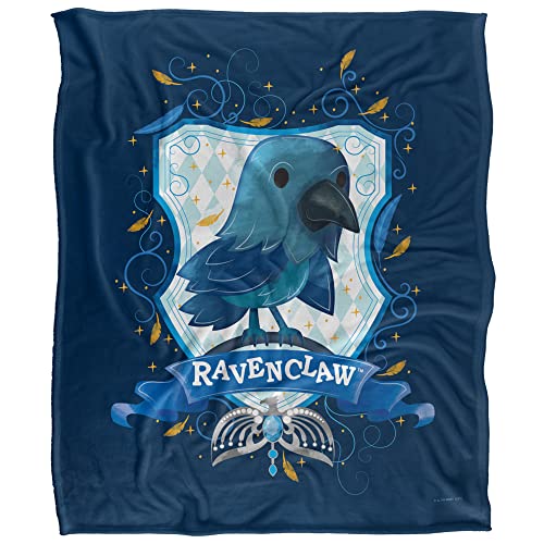 Harry Potter Watercolor Ravenclaw Crest Officially Licensed Silky Touch Super Soft Throw Blanket 50" x 60"