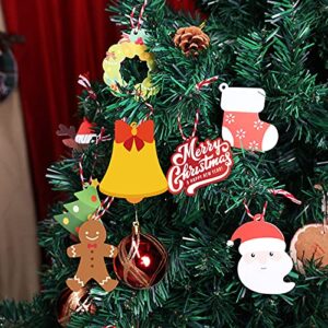 Starrky Christmas Tags Set, 150Pcs Merry Christmas Paper Tags 10 Kinds Xmas Present Tags DIY Name Cards for Christmas Decoration Xmas Gift Wrap Package Name Cards