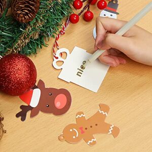 Starrky Christmas Tags Set, 150Pcs Merry Christmas Paper Tags 10 Kinds Xmas Present Tags DIY Name Cards for Christmas Decoration Xmas Gift Wrap Package Name Cards