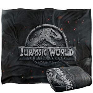 jurassic world fallen kingdom logo officially licensed silky touch super soft throw blanket 50" x 60"