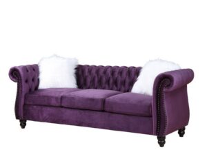 acme furniture upholstered sofas, purple