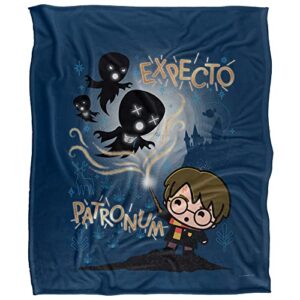 Harry Potter Expecto Patronum Chibi Potter Officially Licensed Silky Touch Super Soft Throw Blanket 50" x 60"