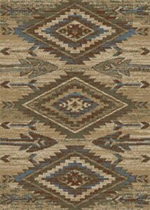 mayberry rug broken bow area rug, 2'3"x3'3", antique