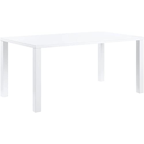 Acme Furniture Rectangular Wood Dining Table, High Gloss White