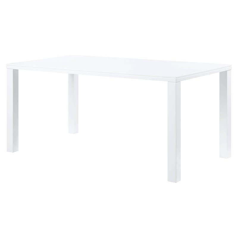 Acme Furniture Rectangular Wood Dining Table, High Gloss White