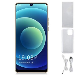 Jopwkuin IP12 PRO+ Unlocked Android Smartphone-Stylish 6.26Inch Bang Screen Cellphone 1+8GB Dual Card Dual Standby Smartphone Support for Memory Expansion, Android 8.1 (Gold)