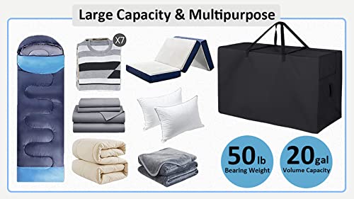 Heavy Duty Folding Mattress Storage Bag, Guisong Carry Case for Tri Fold Mattress with Zipper, Foldable Memory Foam Mattress Carrying Case Fits 4-6 lnch Full Twin Queen Foldable Mattress