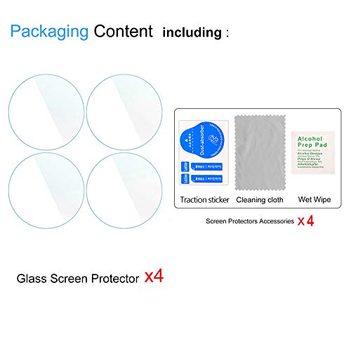 Suoman 4-Pack for Samsung Galaxy Watch 4 Classic 46mm Tempered Glass Screen Protector for Galaxy Watch 4 Classic 46mm Smartwatch [2.5D 9H Hardness] [Anti-Scratch]