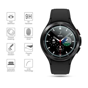 Suoman 4-Pack for Samsung Galaxy Watch 4 Classic 46mm Tempered Glass Screen Protector for Galaxy Watch 4 Classic 46mm Smartwatch [2.5D 9H Hardness] [Anti-Scratch]