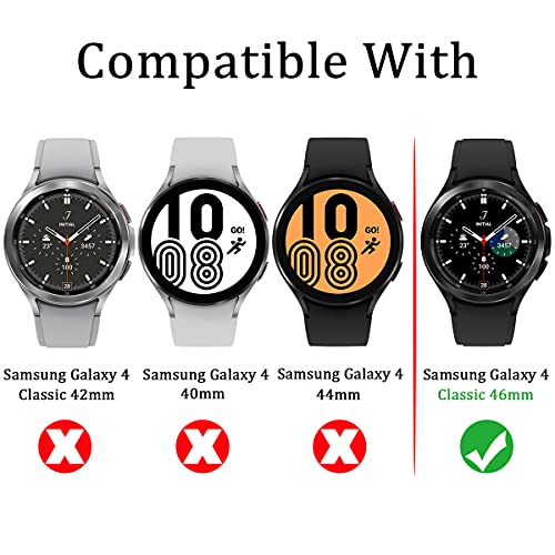 Suoman 4-Pack for Samsung Galaxy Watch 4 Classic 46mm Tempered Glass Screen Protector for Galaxy Watch 4 Classic 46mm Smartwatch [2.5D 9H Hardness] [Anti-Scratch]