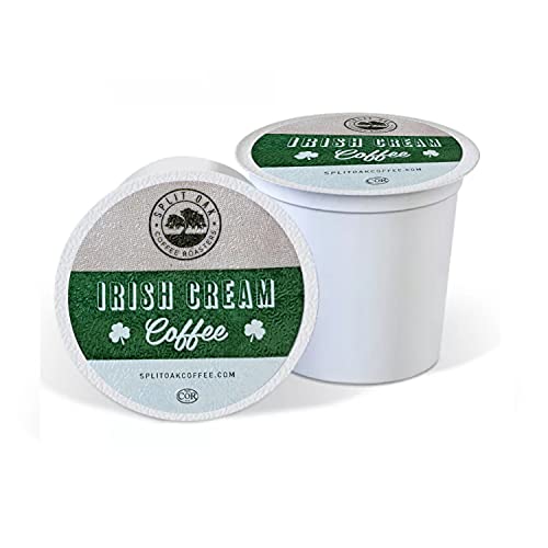 Irish Cream Coffee Compatible with Keurig K-Cup Brewers Single Serve 24 Count Gourmet Coffee from Split Oak Coffee Roasters Coffee Capsules 100% Arabica Medium Roast