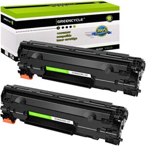 greencycle compatible toner cartridge replacement for canon 137 crg137 9435b001aa use with imageclass d570 lbp151dw mf232w mf236n mf216n mf227dw mf227 mf236 printer ( 2 pack, black )