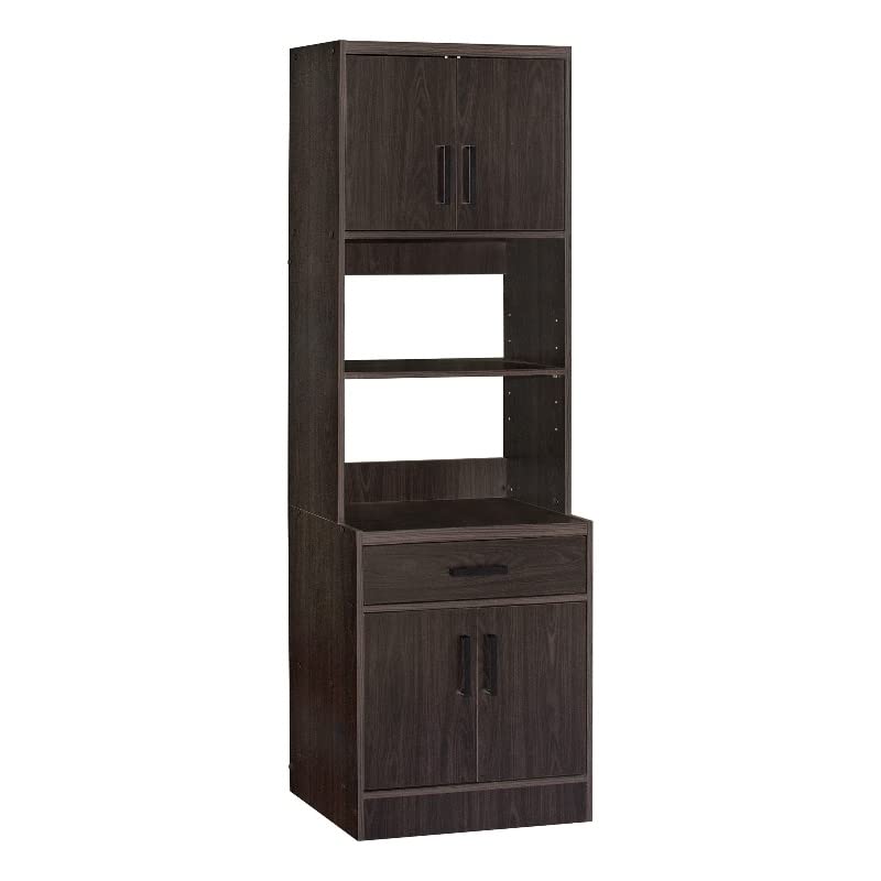 Better Home Products Shelby Tall Wooden Kitchen Pantry in Tobacco