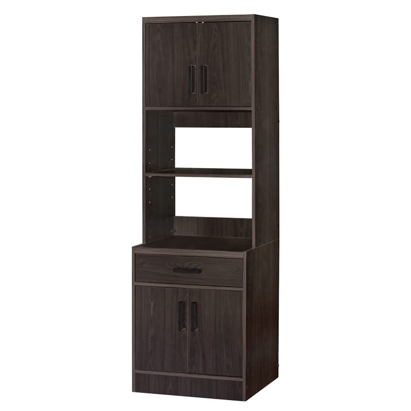 Better Home Products Shelby Tall Wooden Kitchen Pantry in Tobacco