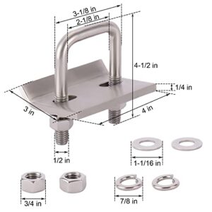 FULLHAUL Hitch Tightener for 1.25" and 2" Hitches, 304 Stainless Steel Anti-Rattling Stabilizer, Rust-Free Anti-Corrosion Clamp, Reduce Rocking from Trailer Ball Mount, Bike Rack