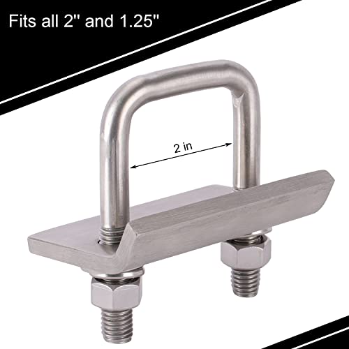 FULLHAUL Hitch Tightener for 1.25" and 2" Hitches, 304 Stainless Steel Anti-Rattling Stabilizer, Rust-Free Anti-Corrosion Clamp, Reduce Rocking from Trailer Ball Mount, Bike Rack