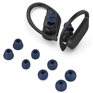 Atneway Replacement Silicone Earbuds Ear Tips Eargels Buds Set Compatible with Beats by Dr. Dre Powerbeats Pro Wireless in-Ear Earphones (4 Pairs/Navy Blue),large