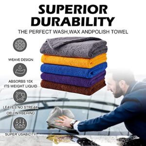 YLYDMY Microfiber Towels for Cars，Cars Drying Towel Professional Microfiber Cleaning Cloth for Cars Polishing Washing and Detailing (16x16 in. Pack of 5)