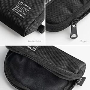 Ringke Mini Pouch [Half Pocket] Nylon Carrying Pouch Small Bag for AirPods, Galaxy Buds, Earphones, Cards, ID - Black