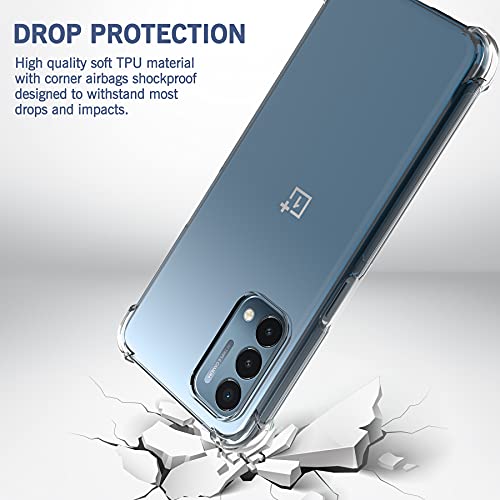 Foluu for OnePlus Nord N200 5G Case, for OnePlus Nord N200 5G 2021 Phone Case Clear, Scratch Resistant TPU Rubber Soft Skin Silicone Protective Cover for OnePlus Nord N200 5G 2021 (Crystal Clear)