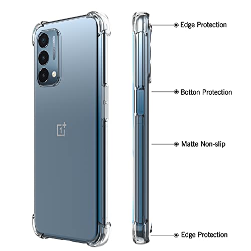 Foluu for OnePlus Nord N200 5G Case, for OnePlus Nord N200 5G 2021 Phone Case Clear, Scratch Resistant TPU Rubber Soft Skin Silicone Protective Cover for OnePlus Nord N200 5G 2021 (Crystal Clear)