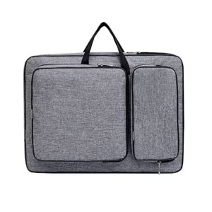 8k artist portfolio carry backpack case versatile art bags waterproof adjustable drawing board backpack art storage bags for artworks painting drawing sketching 19.7” x 14.6” x 2.4” (gray)