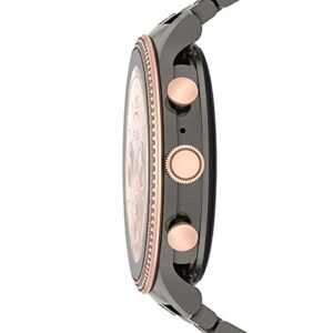 Fossil Women's Gen 6 42mm Stainless Steel Touchscreen Smart Watch, Color: Rose Gold, Gunmetal (Model: FTW6078V)