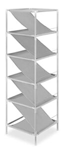 whitmor spacemaker shoe tower, 5-tier, gray