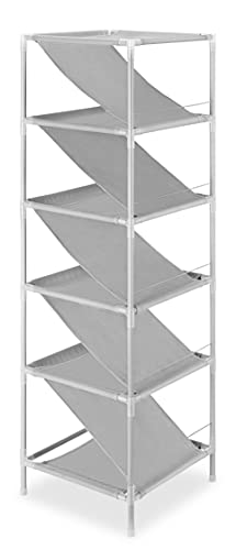 Whitmor Spacemaker Shoe Tower, 5-Tier, Gray