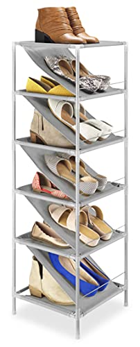 Whitmor Spacemaker Shoe Tower, 5-Tier, Gray