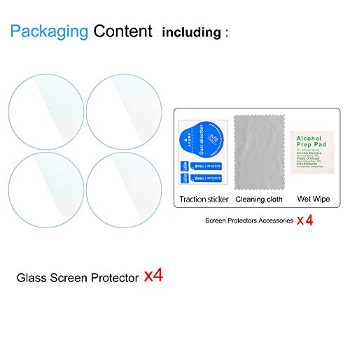 Suoman 4-Pack for Samsung Galaxy Watch 4 Classic 42mm Screen Protector, 2.5D 9H Hardness Tempered Glass Screen Protector for Galaxy Watch 4 Classic 42mm Smartwatch