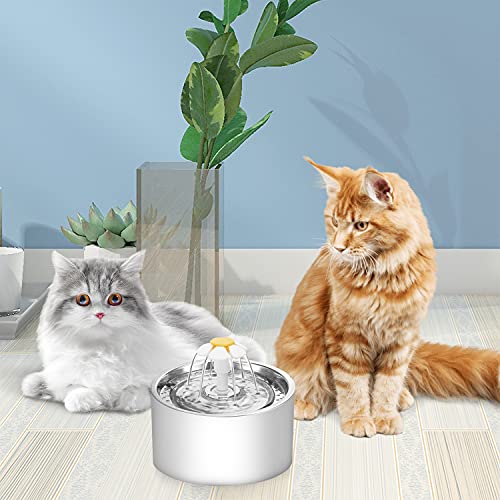 【New Version】 Cat Water Fountain Filters, 8 Pack Replacement Pet Fountain Filter Fit with 3 Premium Filtration System, Packaged with 4 Pre-Filter Sponges & 1 Cleaning Brush