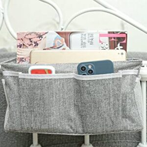 Moon & Star Home, dormitory bed hanging storage bag/storage bag, Dark gray, Length 31 cm, width 11 cm, height 16 cm