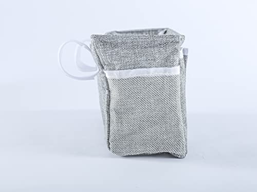 Moon & Star Home, dormitory bed hanging storage bag/storage bag, Dark gray, Length 31 cm, width 11 cm, height 16 cm