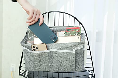 Moon & Star Home, dormitory bed hanging storage bag/storage bag, Dark gray, Length 31 cm, width 11 cm, height 16 cm