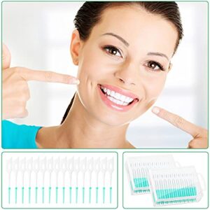 350 Pieces Floss Braces Brush Interdental Brush Teeth Toothpicks Cleaners Soft Dental Flosser Picks Refill Dental Cleaning Tool for Adult Tooth Clean (Mixed Color)