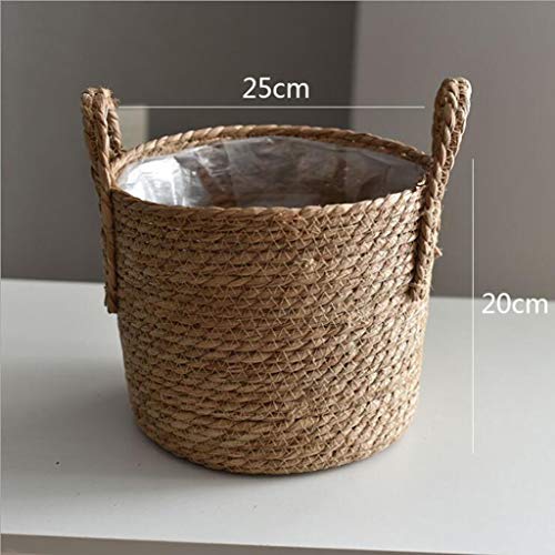 UXZDX Straw Storage Basket Rattan Floor Flower Pot Crafts Decoration Modern Home Living Room Bedroom Shop Flower Basket