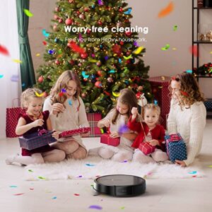 Thamtu G10 Robot Vacuum with 2700Pa Strong Suction, Super-Thin Robotic Vacuum Cleaner, Compatible with Alexa, Clean Schedule, Self-Charging, Ideal for Pet Hair, Hard Floor, Medium-Pile Carpet (Sliver)