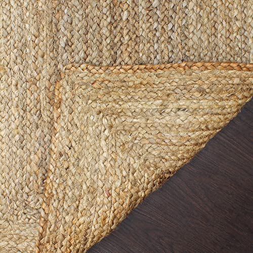 Jute Cotton Rag Rug 2X3' | Hand Woven Rug | Living Room Rugs | Kitchen Rugs | Jute Burlap Rag Rug 24x36 inch | Rustic Rug | Natural Rug | Runner Rugs | Entry Way Rugs(Rect W-2 x L-3 Feet)