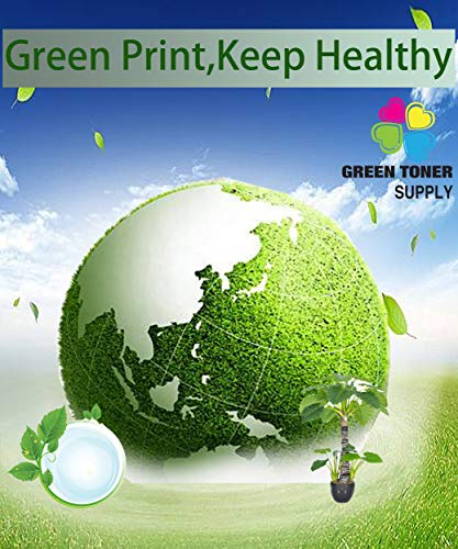 4-Pack 4xBlack Green Toner Supply Compatible for Dell 1260 Toner Cartridge B1260x4 Work with B1260 B1260dn B1265dn B1265dnf B1265dfw Mono Printer